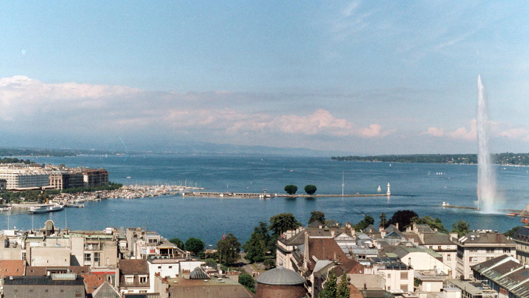 Lake Geneva with the famous fountain