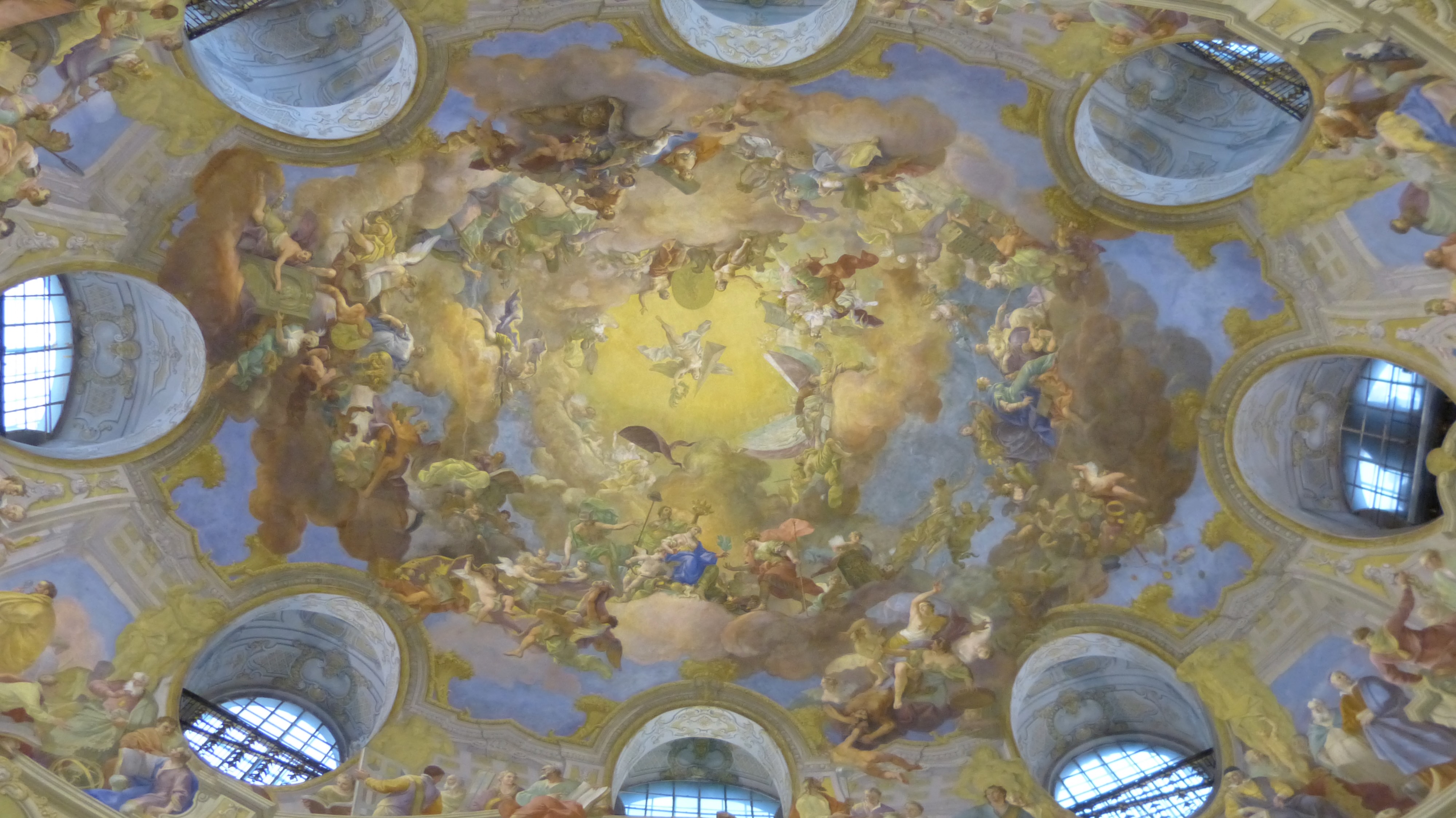 Vienna – Österreichisches Nationalbibliothek (Austrian National Library) – decorated ceiling)