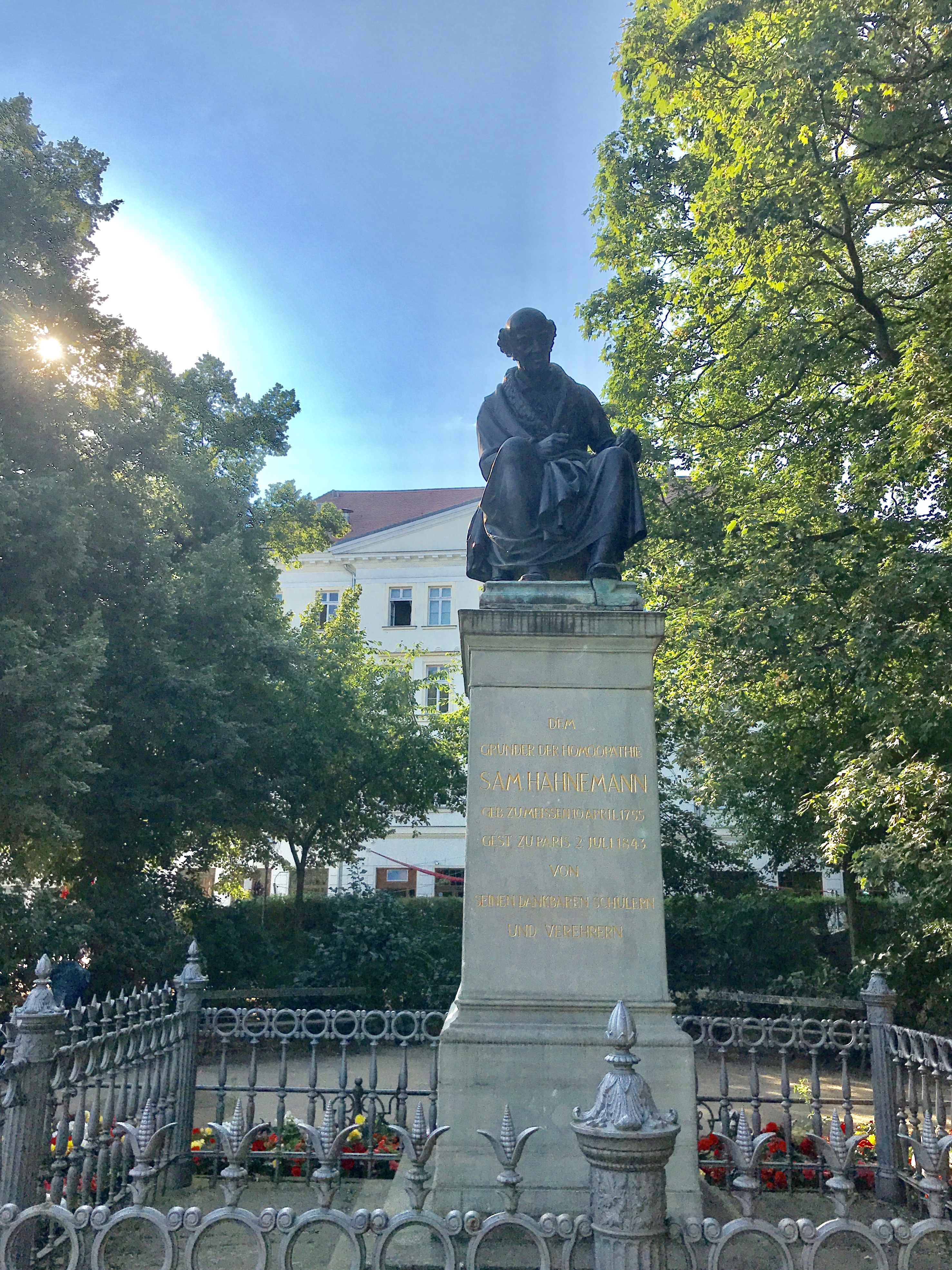 Leipzig – statue of Samuel Hahnemann