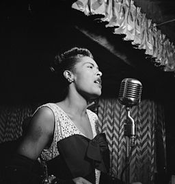 Billie Holiday, Downbeat, New York.