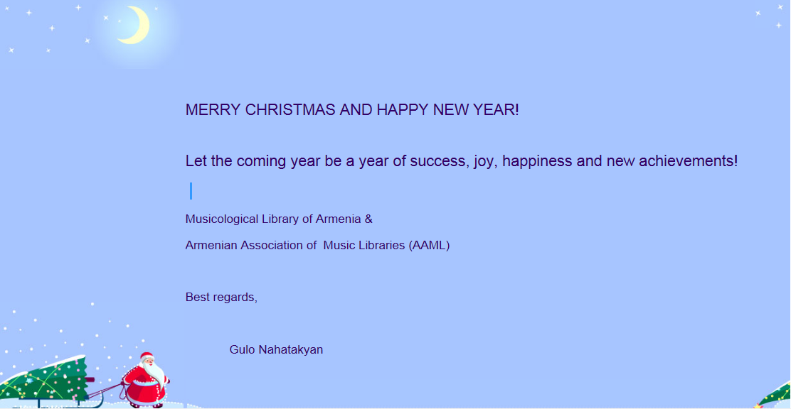 Christmas greetings from Armenia