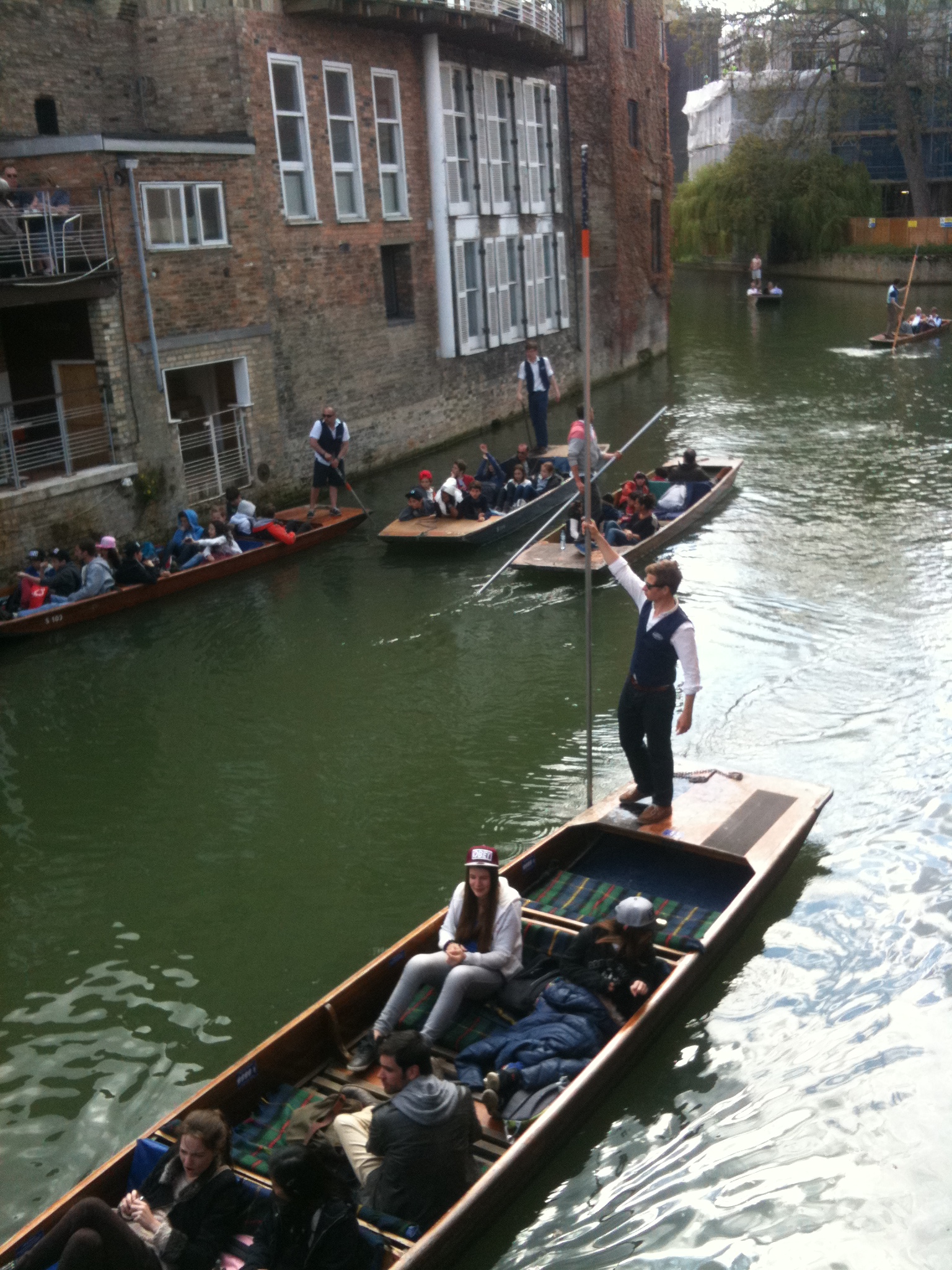 Punting on river Cam