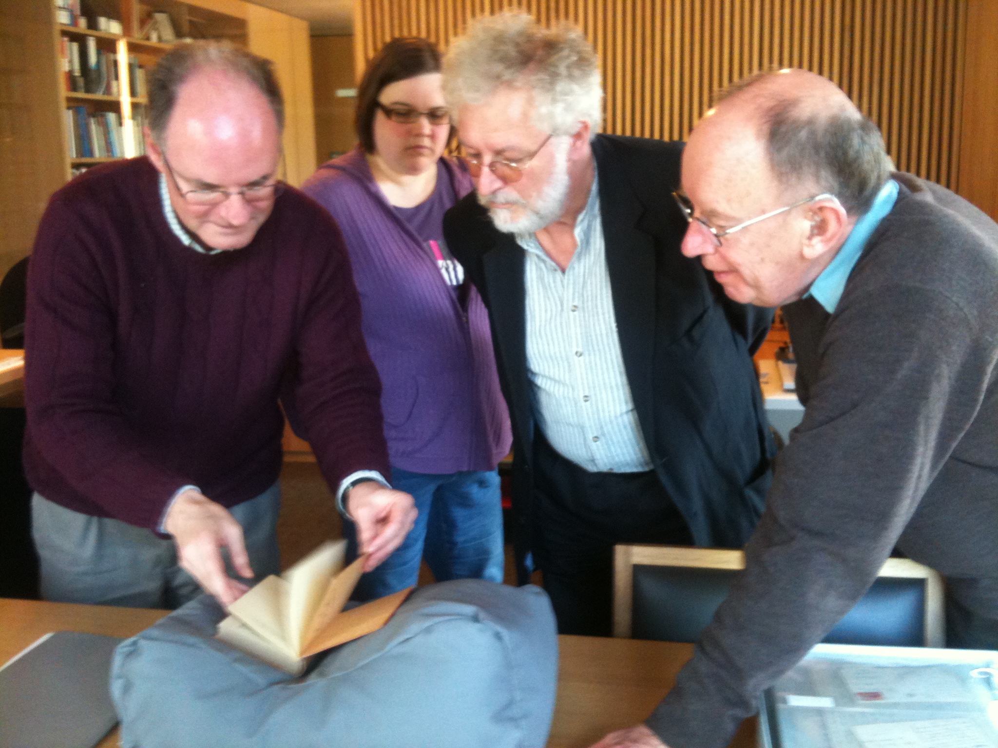 The Britten-Pears Archive: From left to right: Nicholas Clark, Jane Henshaw, Graham Muncy and Richard Buxton