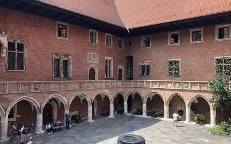 Courtyard in Muzeum Uniwersytetu Jagiellońskiego Collegium Maius